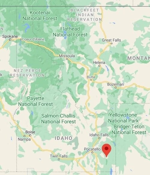 map of Idaho