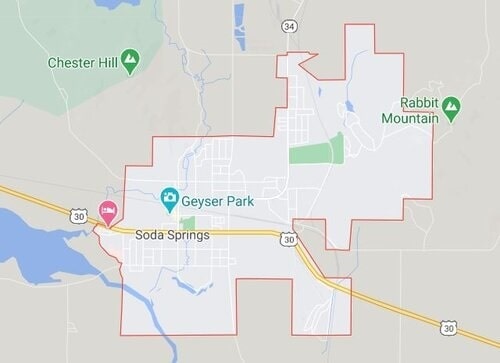 map of Soda Springs